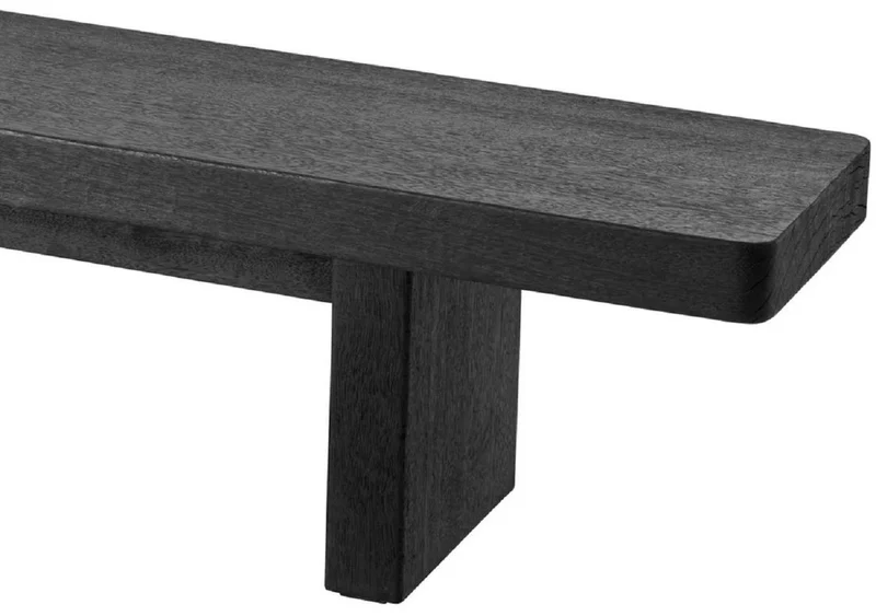 Casa Padrino Luxus Couchtisch Schwarz 240 x 35 x H. 41 cm - Riesiger Massivholz Wohnzimmertisch - Wohnzimmer Möbel - Hotel Möbel - Luxus Möbel - Luxus Einrichtung