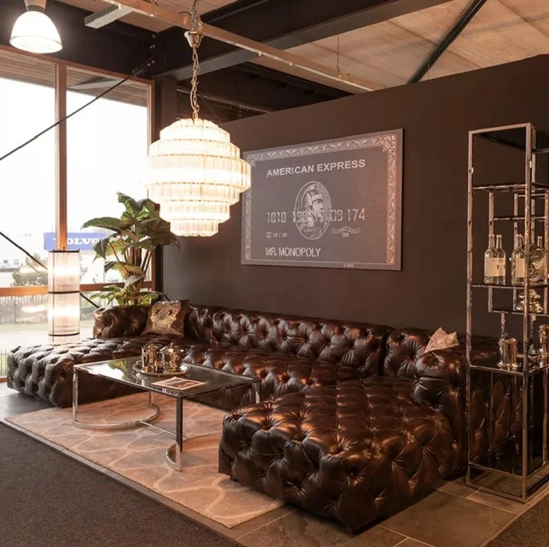 Casa Padrino Luxus Chesterfield Leder U-Form Sofa Vintage Dunkelbraun 415 x 200 x H. 74 cm - 3-Teiliges Echtleder Wohnzimmer Sofa - Wohnzimmer Möbel - Chesterfield Möbel - Luxus Möbel