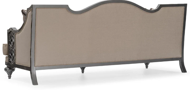 Casa Padrino Luxus Barock Wohnzimmer Sofa Beige / Grau - Handgefertigtes Barockstil Sofa mit dekorativen Kissen - Luxus Wohnzimmer Möbel im Barockstil - Barock Möbel