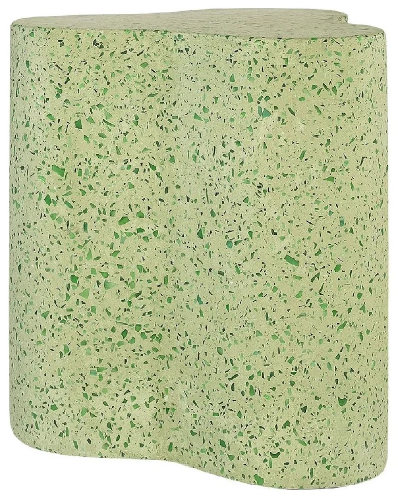 Casa Padrino Luxus Terrazzo Naturstein Beistelltisch / Hocker Grün 41,5 x 41,5 x H. 45 cm - Wohnzimmer Möbel - Hotel Möbel - Naturstein Möbel - Luxus Möbel - Luxus Einrichtung