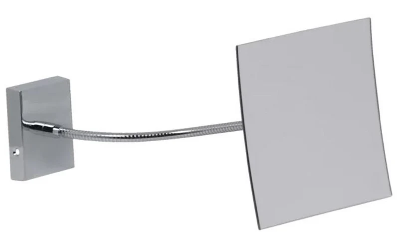 Casa Padrino Luxus Kosmetik Spiegel Silber 15 x 24 x H. 15 cm - Verstellbarer Kosmetik Wandspiegel - Badezimmer Schmink Spiegel - Badezimmer Accessoires - Luxus Qualität - Made in Italy