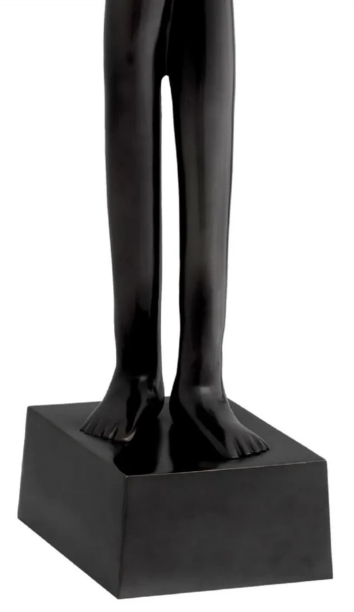 Casa Padrino Luxus Deko Skulptur Bronze 18 x 24,5 x H. 131,5 cm - Abstrakte Messing Deko Figur - Wohnzimmer Deko - Büro Deko - Deko Accessoires - Luxus Kollektion