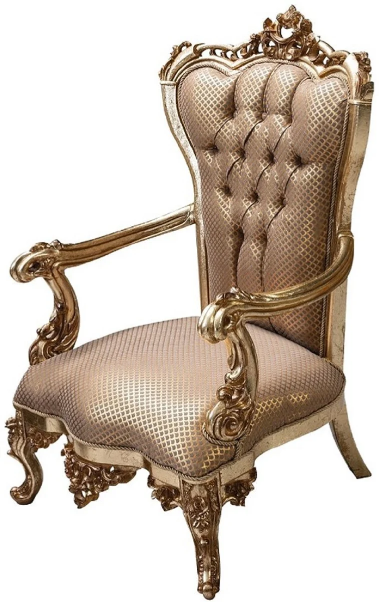 Casa Padrino Luxus Barock Wohnzimmer Set Kupfer / Antik Silber / Gold - 2 Barock Sofas & 2 Barock Sessel & 1 Barock Couchtisch - Luxus Wohnzimmer Möbel im Barockstil - Barock Möbel