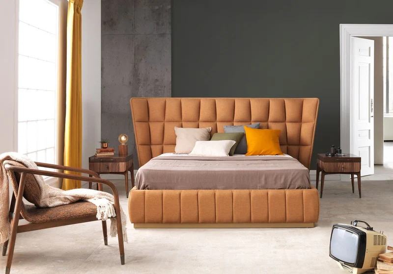 Casa Padrino Luxus Doppelbett Hellbraun / Beige 247 x 214 x H. 126 cm - Massivholz Bett - Schlafzimmer Möbel - Hotel Möbel - Luxus Möbel - Luxus Einrichtung