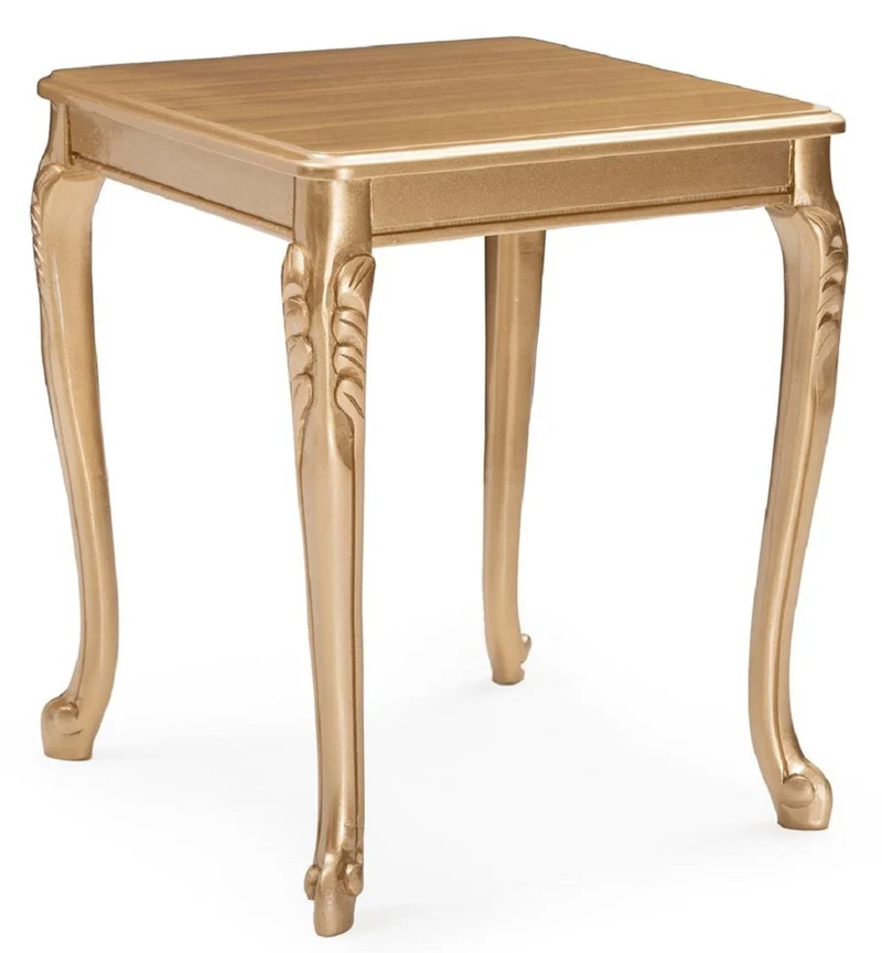 Casa Padrino Luxus Barock Beistelltisch Gold - Quadratischer Massivholz Tisch im Barockstil - Luxus Wohnzimmer Möbel im Barockstil - Barock Möbel - Edel & Prunkvoll