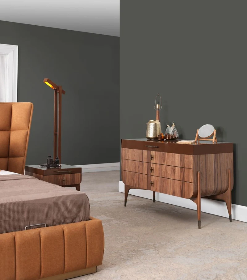 Casa Padrino Luxus Massivholz Kommode mit 4 Schubladen Braun / Dunkelbraun 123 x 60 x H. 82 cm - Schlafzimmer Kommode - Schlafzimmer Möbel - Luxus Möbel - Luxus Einrichtung - Möbel Luxus