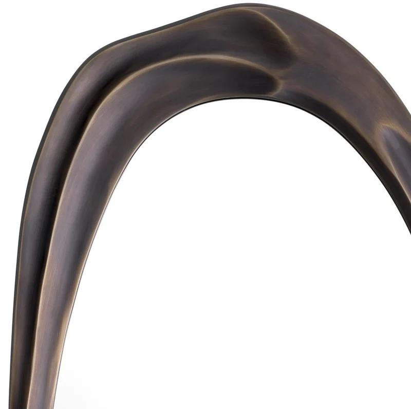 Casa Padrino Luxus Wandspiegel Bronze 54 x 4 x H. 107 cm - Aluminium Wohnzimmer Spiegel - Schlafzimmer Spiegel - Garderoben Spiegel - Luxus Möbel - Luxus Interior