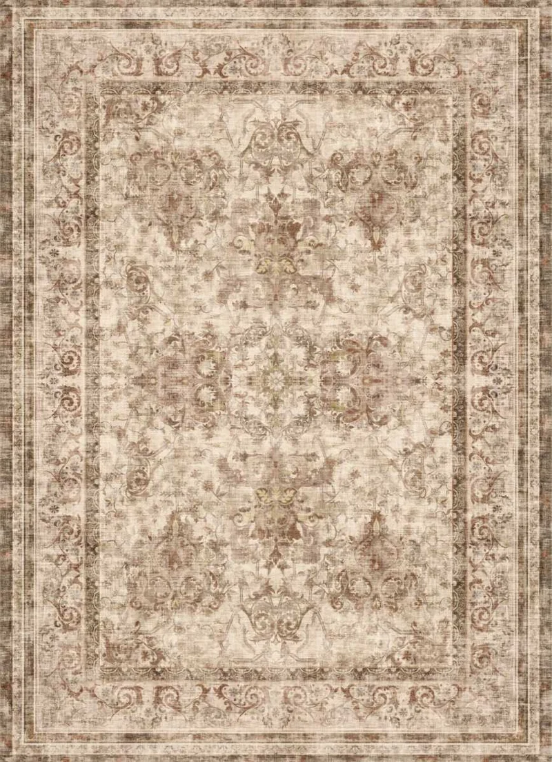 SONGMICS HOME American Style Rug 5x7 Camel Brown