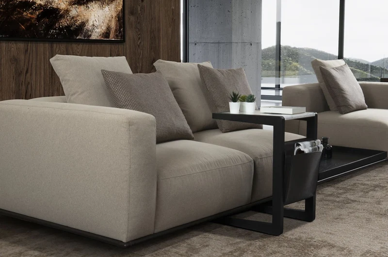 Casa Padrino Luxus Sofa Grau / Schwarz 400 x 100 x H. 67 cm - Wohnzimmer Sofa - Hotel Sofa - Wohnzimmer Möbel - Wohnzimmer Einrichtung - Hotel Möbel - Luxus Möbel - Luxus Einrichtung