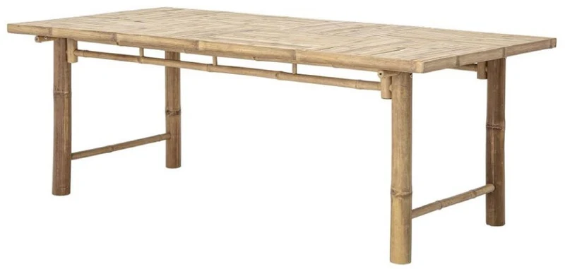 Casa Padrino Luxus Esstisch Naturfarben 200 x 100 x H. 74 cm - Rechteckiger Bambus Küchentisch - Esszimmer Möbel - Bambus Möbel - Luxus Möbel - Luxus Esszimmer Einrichtung