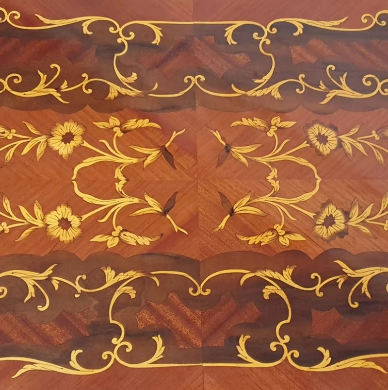 Casa Padrino Barock Sekretär Braun - Handgefertigter Barockstil Schreibtisch mit 3 Schubladen - Büromöbel im Barockstil - Barock Möbel - Barock Einrichtung - Büro Einrichtung im Barockstil