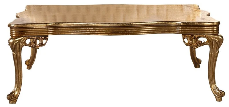 Casa Padrino Luxus Barock Couchtisch Antik Gold - Rechteckiger Barockstil Wohnzimmertisch - Barockstil Wohnzimmer Möbel - Handgefertigte Barock Möbel - Luxus Möbel im Barockstil - Edel & Prunkvoll