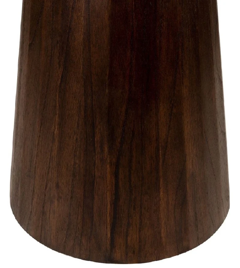 Casa Padrino Luxus Esstisch Dunkelbraun Ø 80 x H. 76 cm - Runder Massivholz Küchentisch - Esszimmer Möbel - Küchen Möbel - Luxus Möbel - Luxus Einrichtung