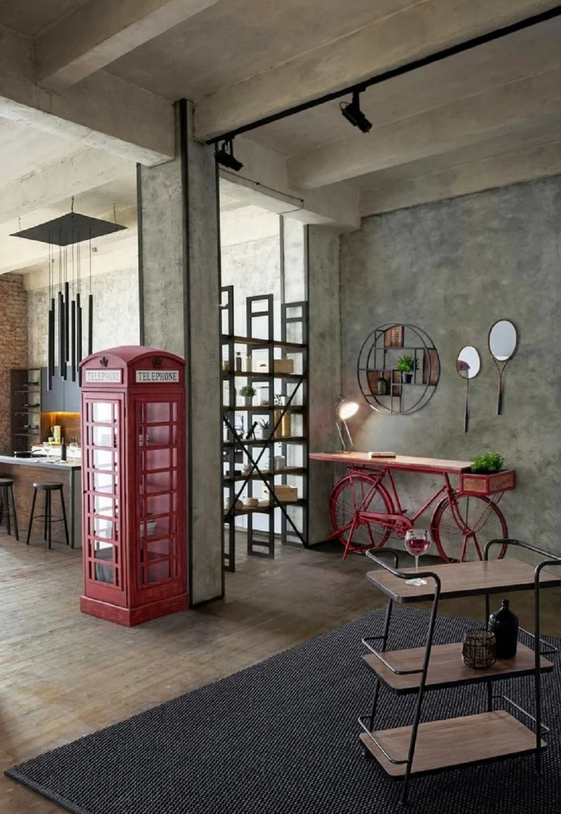 Casa Padrino Landhausstil Bücherschrank Telefonzelle Antik Rot 55 x 51,5 x H. 180 cm - Telefonzellen Regalschrank im englischen Stil - Wohnzimmer Möbel im Landhausstil - Landhausstil Möbel