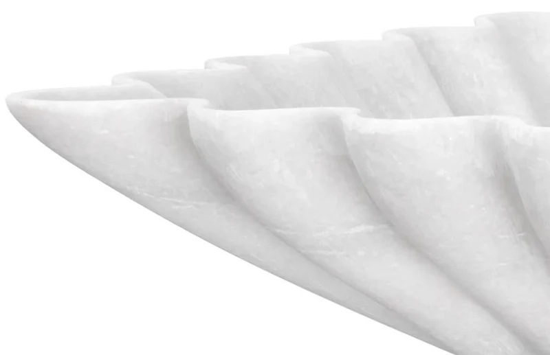 Casa Padrino Luxus Deko Marmor Schüssel Weiß 30,5 x 30,5 x H. 8 cm - Deko Schale - Quadratische Obstschale - Esstisch Deko - Deko Accessoires - Luxus Accessoires - Luxus Qualität