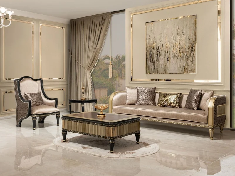 Casa Padrino Luxus Barock Couchtisch Braun / Schwarz / Gold - Prunkvoller Wohnzimmertisch im Barockstil - Barockstil Wohnzimmer Möbel - Barock Einrichtung - Barock Möbel - Luxus Möbel im Barockstil