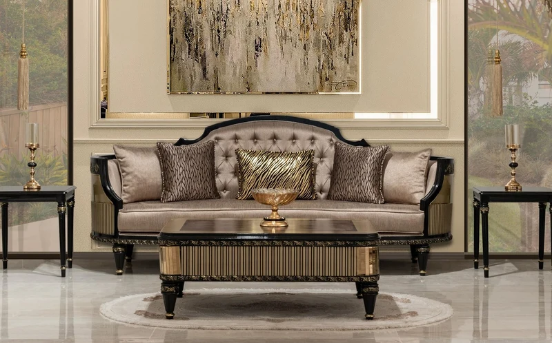 Casa Padrino Luxus Barock Couchtisch Braun / Schwarz / Gold - Prunkvoller Wohnzimmertisch im Barockstil - Barockstil Wohnzimmer Möbel - Barock Einrichtung - Barock Möbel - Luxus Möbel im Barockstil