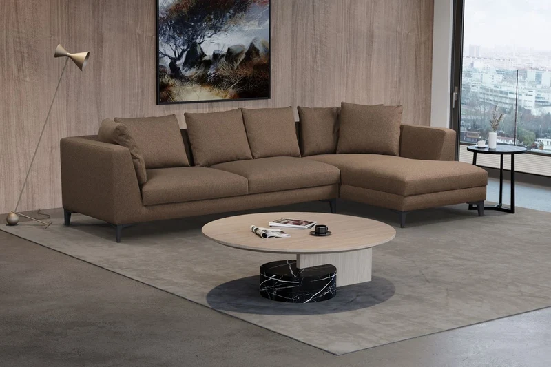 Casa Padrino Luxus Ecksofa Braun / Schwarz 313 x 178 x H. 73 cm - Wohnzimmer Sofa - Wohnzimmer Möbel - Luxus Möbel - Luxus Wohnzimmer Einrichtung