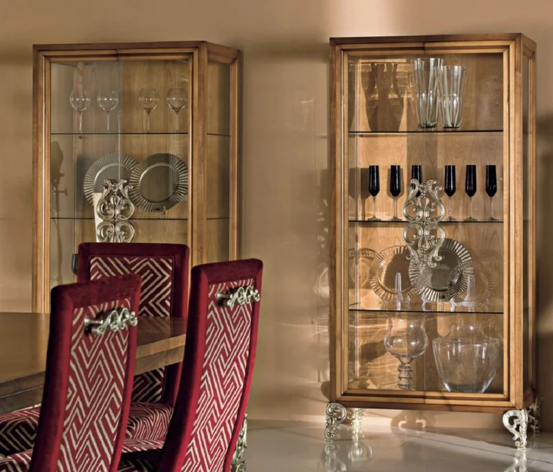 Casa Padrino Luxus Barock Esszimmer Set Braun / Bordeauxrot / Antik Silber - 1 Barock Esstisch & 6 Barock Esszimmerstühle - Luxus Esszimmer Möbel im Barockstil - Luxus Qualität - Made in Italy
