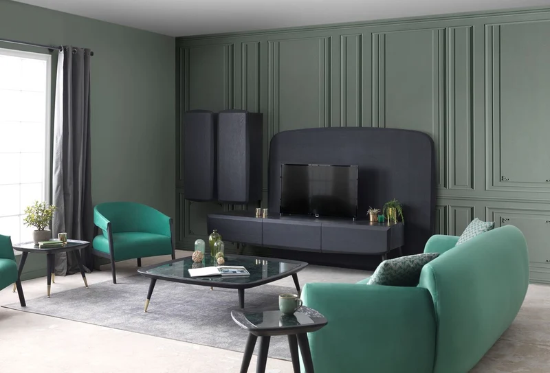 Casa Padrino Luxus Sofa Grün / Schwarz 260 x 105 x H. 80 cm - Wohnzimmer Sofa - Hotel Sofa - Wohnzimmer Möbel - Hotel Möbel - Luxus Möbel - Wohnzimmer Einrichtung - Luxus Einrichtung