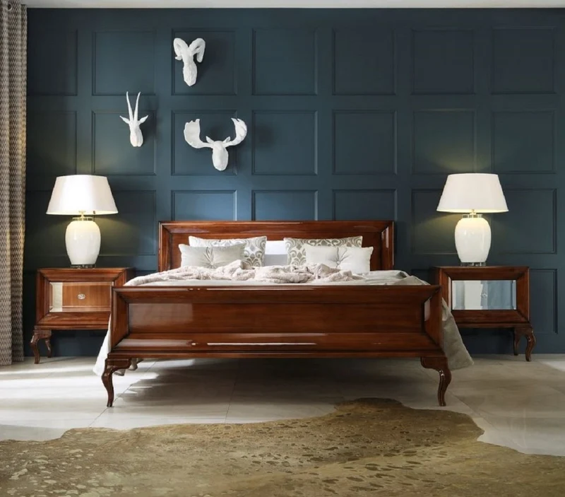 Casa Padrino Luxus Art Deco Nachttisch Hochglanz Braun 70 x 42 x H. 65 cm - Verspiegelter Beistelltisch mit Schublade - Luxus Schlafzimmer Möbel - Luxus Art Deco Möbel