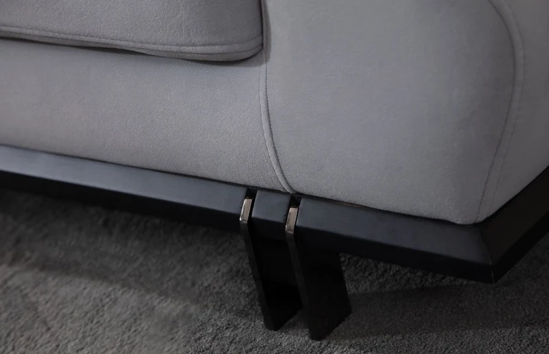 Casa Padrino Luxus Sofa Grau / Schwarz 230 x 102 x H. 88 cm - Wohnzimmer Sofa - Hotel Sofa - Wohnzimmer Möbel - Wohnzimmer Einrichtung - Hotel Möbel - Luxus Möbel - Luxus Einrichtung