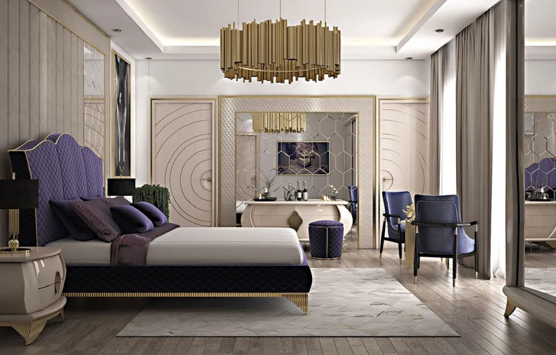 Casa Padrino Luxus Art Deco Nachtkommode Creme / Gold 75 x 50 x H. 55 cm - Eleganter Massivholz Nachttisch mit 2 Schubladen - Art Deco Schlafzimmer & Hotel Möbel - Luxus Kollektion