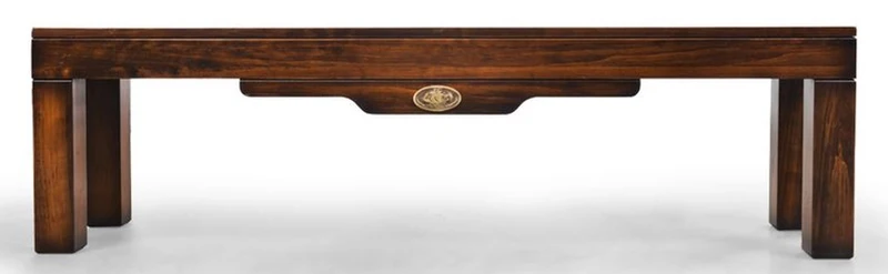 Casa Padrino Luxus Vintage Stil Sitzbank Braun 158 x 38 x H. 44,5 cm - Massivholz Bank - Vintage Stil Möbel - Massivholz Möbel - Bar Möbel - Luxus Möbel