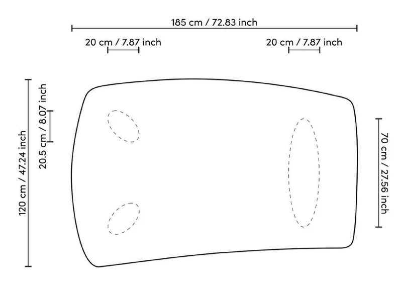 Casa Padrino Luxus Couchtisch Naturfarben 185 x 120 x H. 30 cm - Massivholz Wohnzimmertisch mit leicht gebogener Tischplatte - Wohnzimmer Möbel - Hotel Möbel - Luxus Möbel - Luxus Einrichtung
