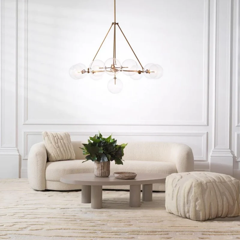 Casa Padrino Luxus Kissen Elfenbein 60 x 60 cm - Handgewebtes Deko Woll Kissen - Quadratisches Zierkissen - Wohnzimmer Dekoration - Luxus Deko Accessoires