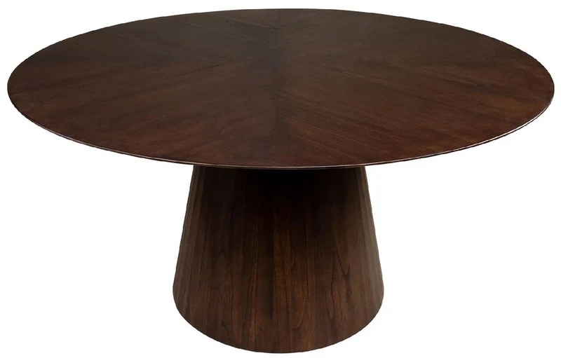 Casa Padrino Luxus Esstisch Dunkelbraun Ø 150 x H. 76 cm - Runder Massivholz Küchentisch - Esszimmer Möbel - Küchen Möbel - Luxus Möbel - Luxus Einrichtung