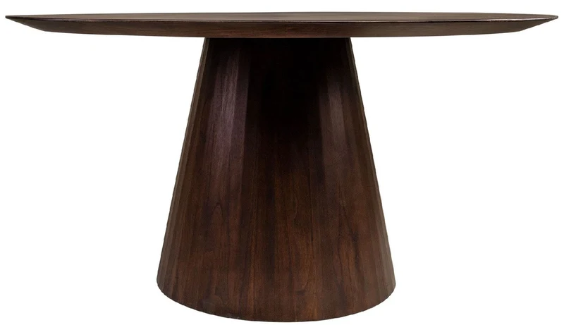 Casa Padrino Luxus Esstisch Dunkelbraun Ø 150 x H. 76 cm - Runder Massivholz Küchentisch - Esszimmer Möbel - Küchen Möbel - Luxus Möbel - Luxus Einrichtung