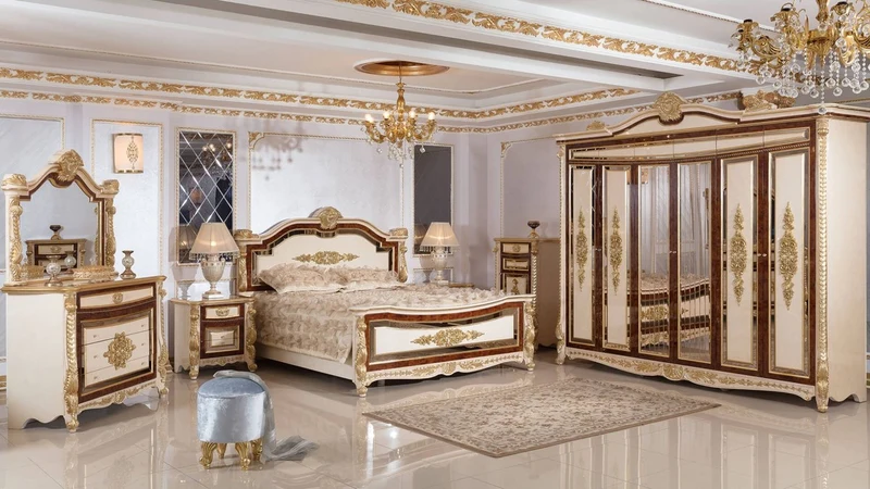 Casa Padrino Luxus Barock Nachtkommode Weiß / Beige / Braun / Gold - Prunkvoller Barock Nachttisch mit 3 Schubladen - Luxus Schlafzimmer Möbel im Barockstil - Barock Möbel - Barock Einrichtung