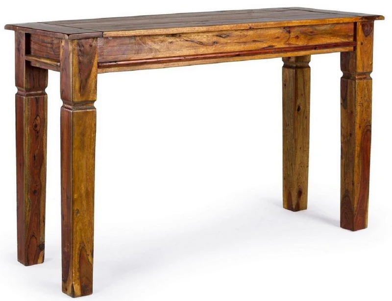 Casa Padrino Landhausstil Konsole Braun / Naturfarben 120 x 45 x H. 78 cm - Rustikaler Massivholz Konsolentisch - Rustikale Möbel - Massivholz Möbel - Landhausstil Möbel