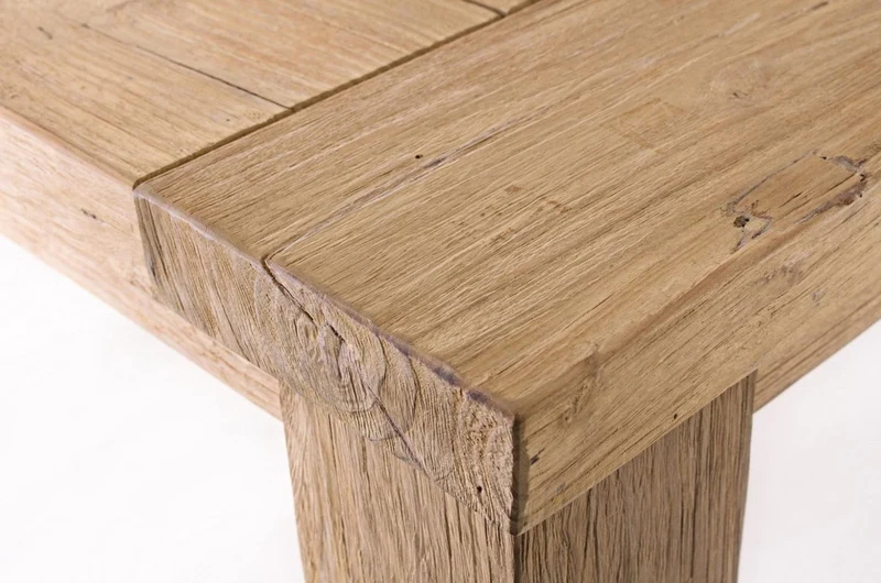 Casa Padrino Luxus Gartentisch Naturfarben 240 x 100 x H. 77 cm - Rechteckiger Garten Esstisch aus recyceltem Teakholz - Teakholz Garten Möbel - Luxus Garten Möbel