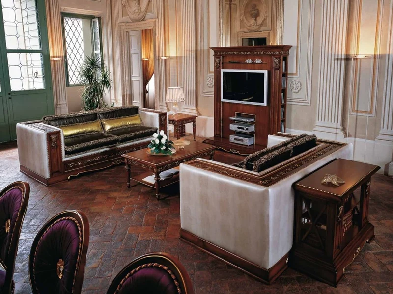 Casa Padrino Luxus Barock Esszimmer Stuhl Set Lila / Braun / Gold - Handgefertigtes Küchen Stühle 6er Set - Luxus Esszimmer Möbel im Barockstil - Barock Möbel - Luxus Qualität - Made in Italy
