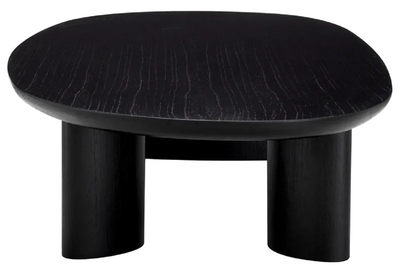 Casa Padrino Luxus Couchtisch Schwarz 168,5 x 86,5 x H. 35,5 cm - Ovaler Massivholz Wohnzimmertisch - Wohnzimmer Möbel - Luxus Möbel - Luxus Einrichtung