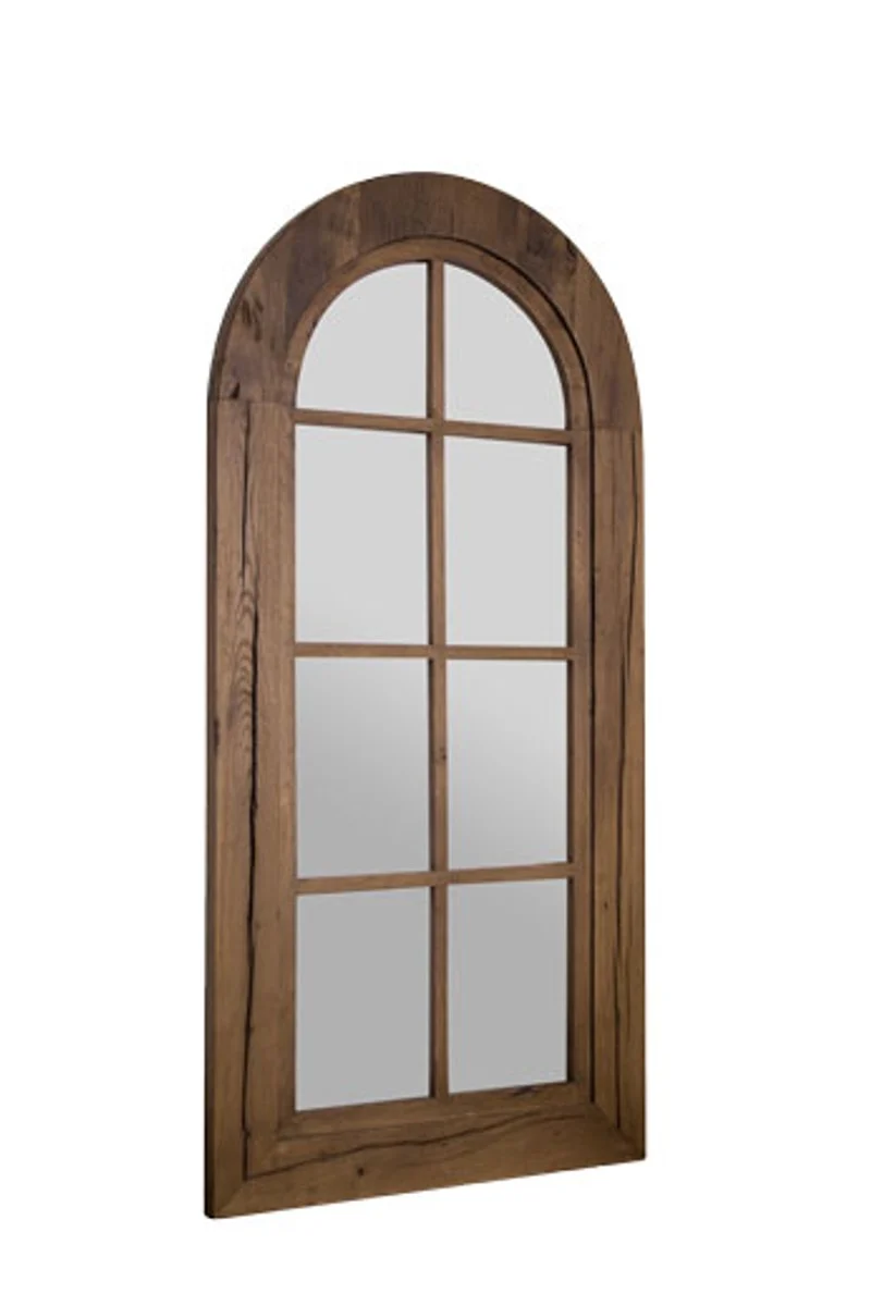 Casa Padrino Massivholz Wandspiegel aus Eichenholz Altholz 140 x 70 cm - Massive Eiche Reclaimed Wood