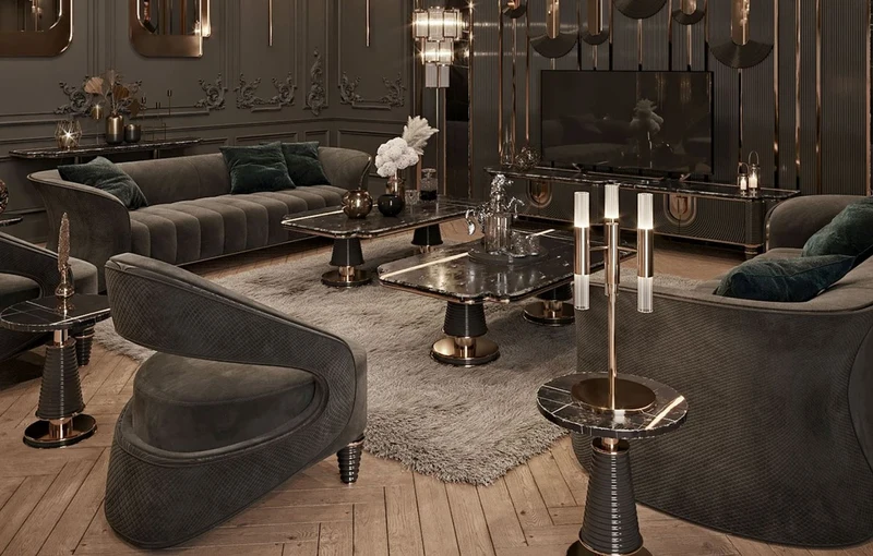 Casa Padrino Luxus Sessel Grau / Gold 74 x 72 x H. 83 cm - Wohnzimmer Sessel - Hotel Sessel - Wohnzimmer Möbel - Hotel Möbel - Luxus Möbel - Wohnzimmer Einrichtung - Luxus Einrichtung