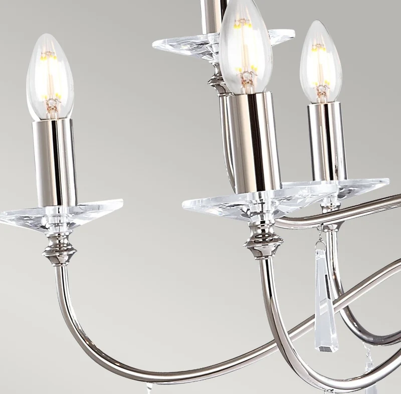 Casa Padrino Jugendstil Kristall Kronleuchter Silber Ø 82 x H. 75 cm - Runder Metall Kronleuchter - Barock & Jugendstil Wohnzimmer Kronleuchter - Barock & Jugendstil Leuchten
