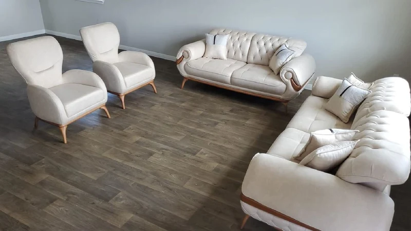 Casa Padrino Luxus Chesterfield Wohnzimmer Sofa mit verstellbaren Rückenlehnen Creme / Braun - Chesterfield Wohnzimmer Möbel - Luxus Wohnzimmer Möbel - Luxus Möbel - Luxus Einrichtung