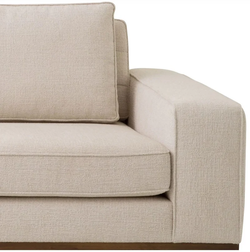 Casa Padrino Luxus Sofa Beige / Braun 286 x 110 x H. 80 cm - Wohnzimmer Sofa mit Kissen - Wohnzimmer Möbel - Luxus Möbel - Wohnzimmer Einrichtung - Luxus Einrichtung - Luxus Qualität