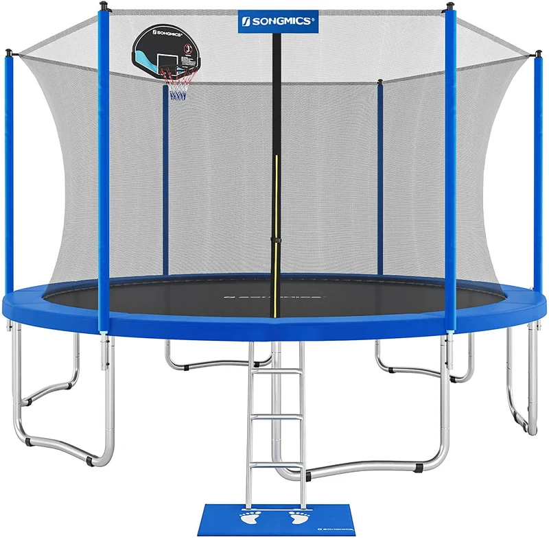 SONGMICS Outdoor Trampoline 12FT with Enclosure for Kids