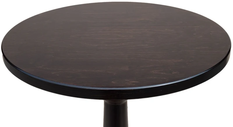 Casa Padrino Luxus Stehtisch mit Fußstütze Dunkelbraun Ø 75 x H. 110 cm - Runder Massivholz Tisch - Runder Massivholz Bartisch - Massivholz Möbel - Bar Möbel - Gastronomie Möbel