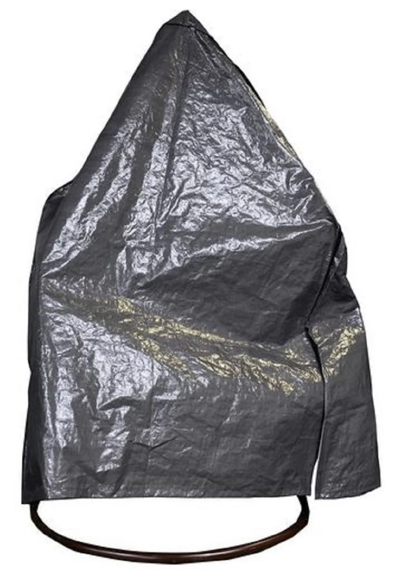 Casa Padrino Luxus Garten Hängesessel Schutzbezug Grau 140 x 125 x H. 180 cm - Schaukel Sessel Schutzhülle - Hängesessel Outdoor Hülle - Hängesessel Accessoires - Garten Accessoires