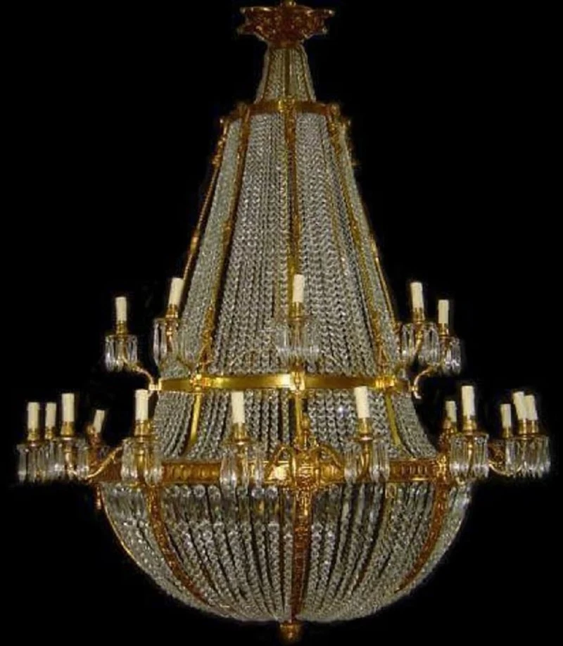 Casa Padrino Luxus Barock Kristall Kronleuchter Gold - Prunkvoller Barockstil Wohnzimmer Kronleuchter - Hotel Kronleuchter - Barock Kristall Leuchten - Barock Möbel - Edel & Prunkvoll