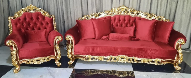 Casa Padrino Luxus Barock Sessel Rot / Braun / Gold - Prunkvoller Wohnzimmer Sessel - Barockstil Wohnzimmer Möbel - Luxus Möbel im Barockstil - Barock Einrichtung - Wohnzimmer Einrichtung