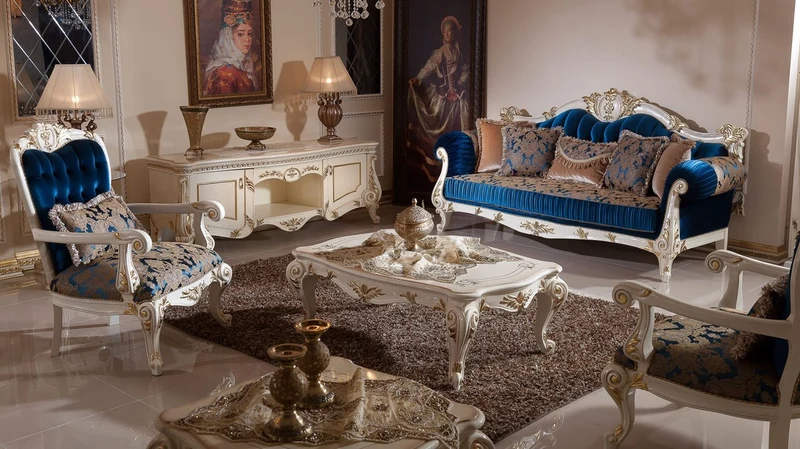 Casa Padrino Luxus Barock Couchtisch Weiß / Creme / Gold - Prunkvoller Massivholz Wohnzimmertisch im Barockstil - Barockstil Wohnzimmer Möbel - Luxus Möbel im Barockstil - Barock Einrichtung