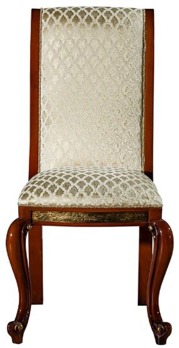 Casa Padrino Luxus Barock Esszimmer Set Braun / Gold - 1 Barock Esstisch & 10 Barock Esszimmerstühle - Barock Esszimmer Möbel - Luxus Möbel im Barockstil - Edel & Prunkvoll