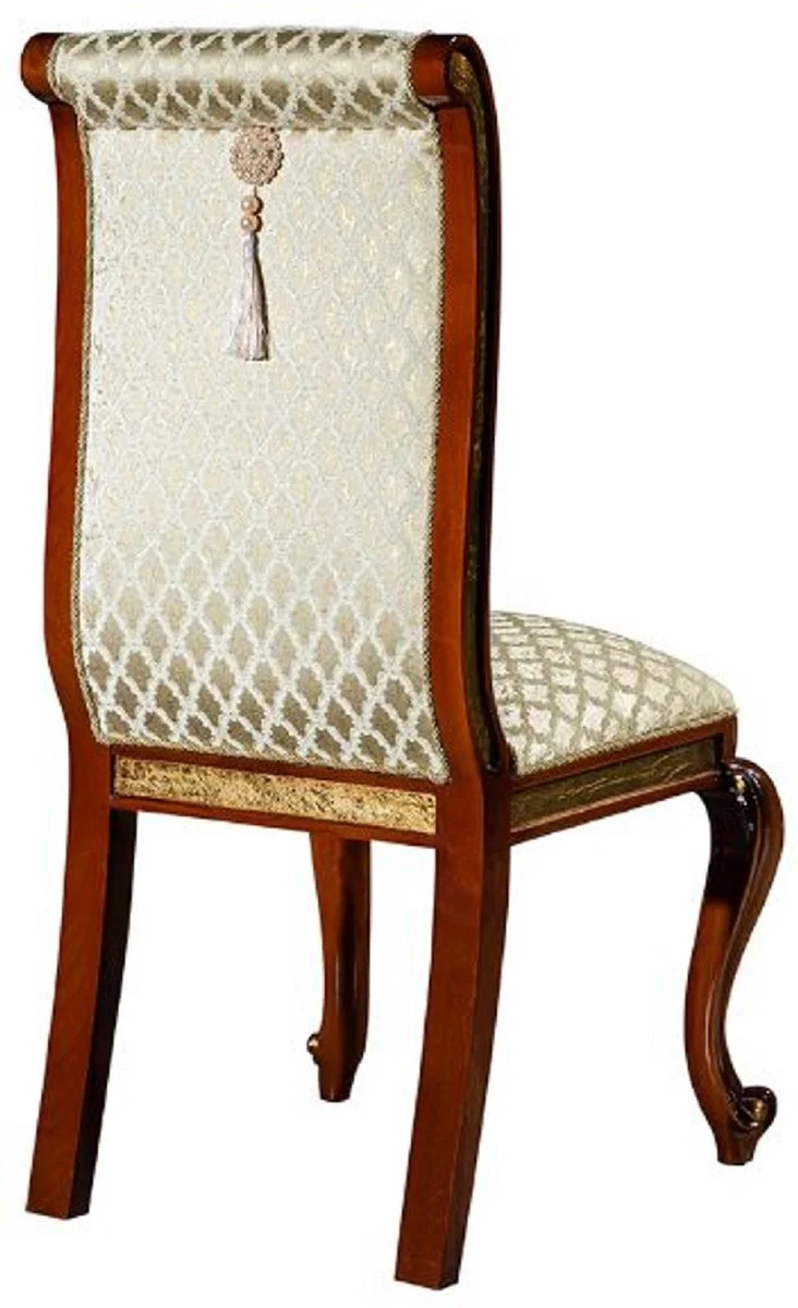 Casa Padrino Luxus Barock Esszimmer Set Braun / Gold - 1 Barock Esstisch & 10 Barock Esszimmerstühle - Barock Esszimmer Möbel - Luxus Möbel im Barockstil - Edel & Prunkvoll